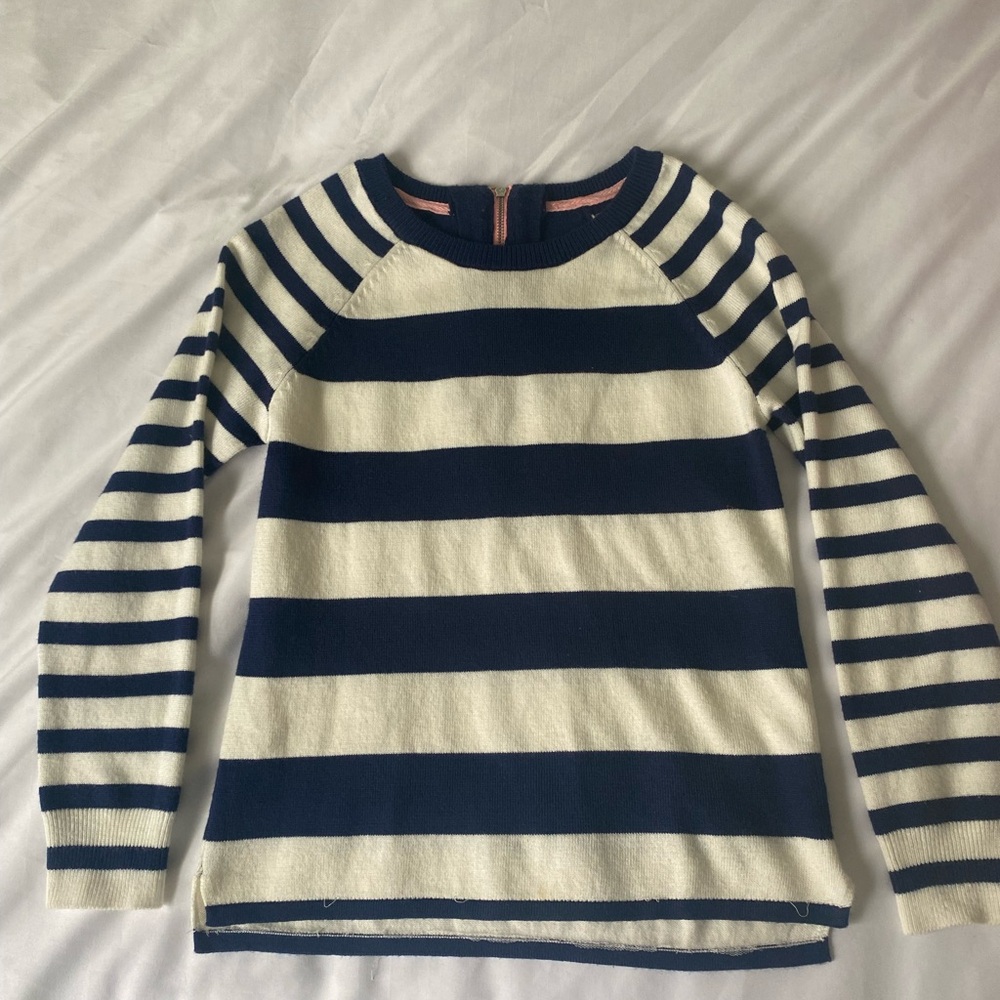 Navy and White Striped Sweater